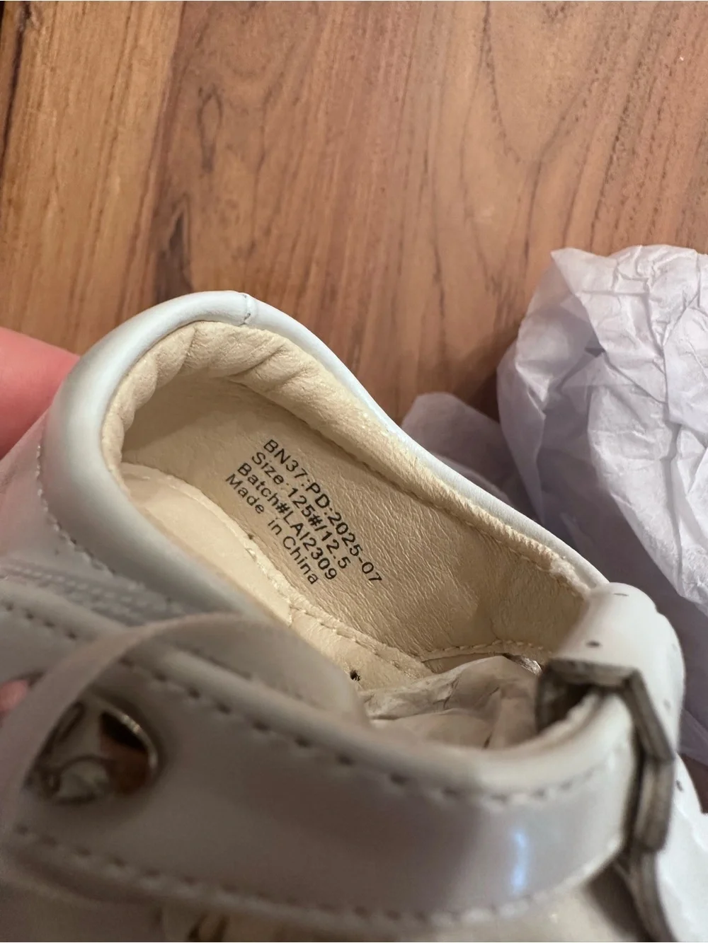 Classic White Leather Kids Mary Jane Shoes